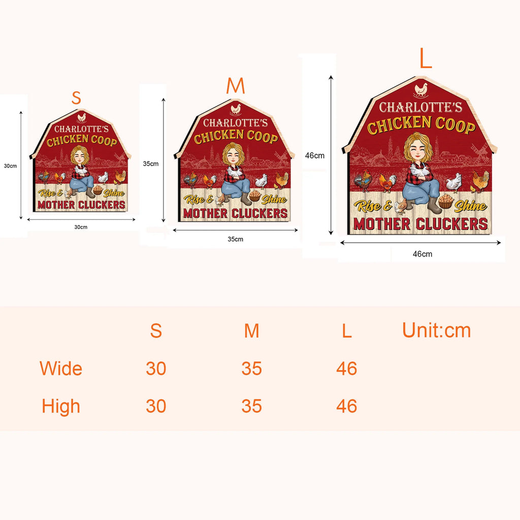 Chicken Coop - Personalized Custom Shaped Wood Sign