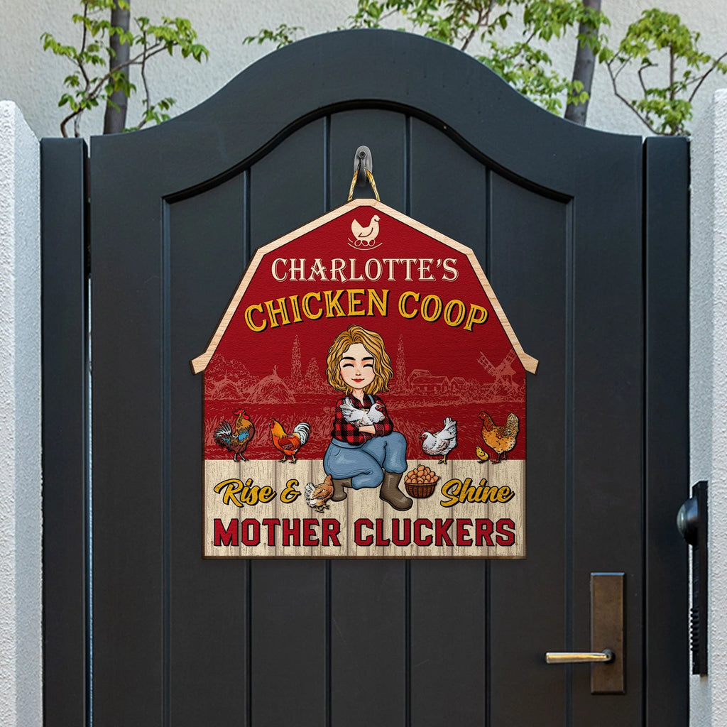 Chicken Coop - Personalized Custom Shaped Wood Sign