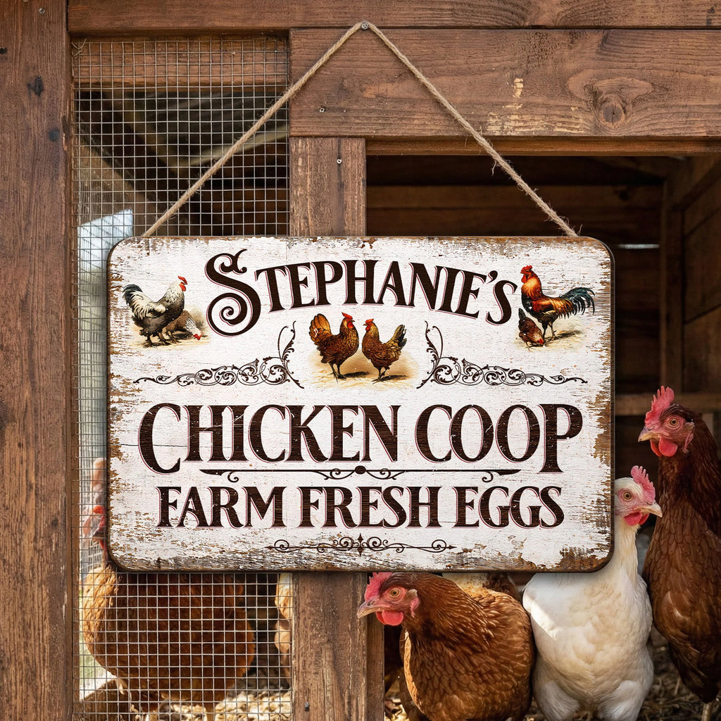 Chicken's Coop Farm Fresh Eggs - Personalized Wood Sign