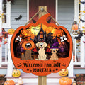 Halloween Decoration Welcome Foolish Mortals - Personalized Wood Sign